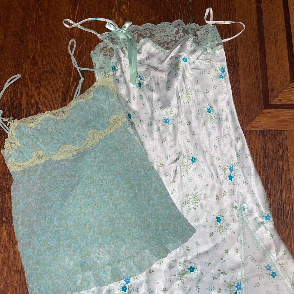 2 new y2k 2021 Victoria’s Secret slip and cami top floral nwt nwot sleepwear